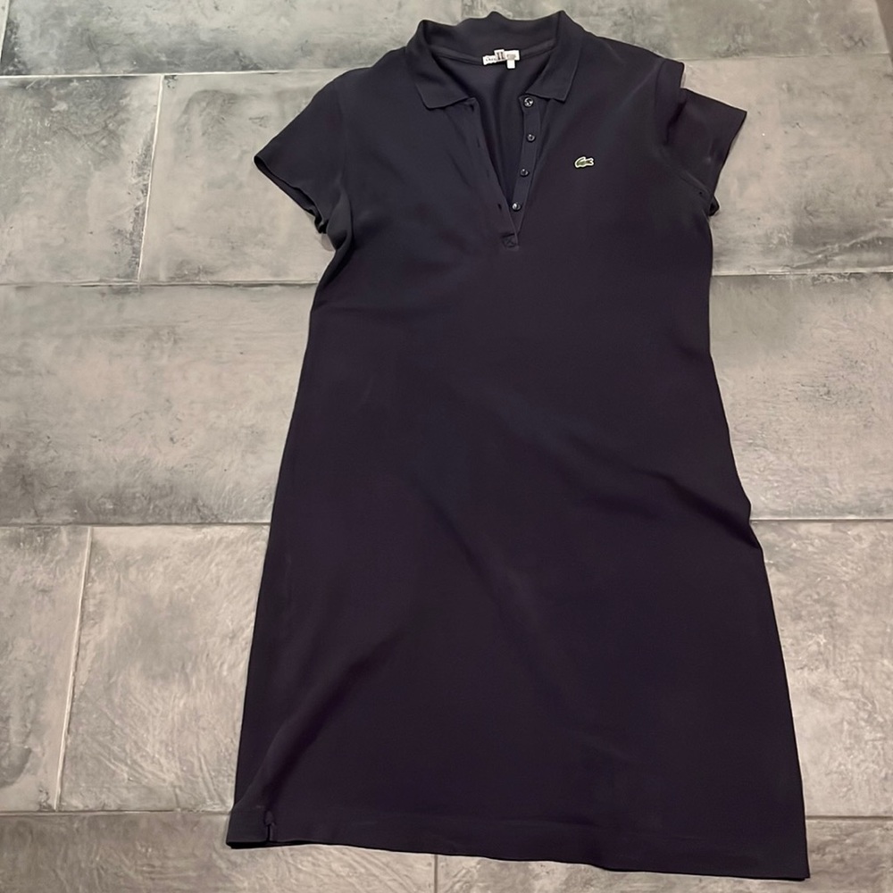 Lacoste navy blue T-shirt dress. Size 42